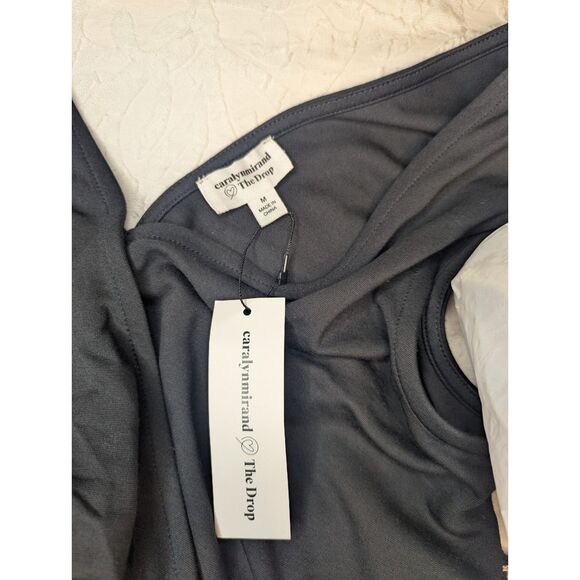 👗 The Drop M Sleeveless Wrap Jumpsuit Black Stretch Knit @caralynmirand - Picture 6 of 6